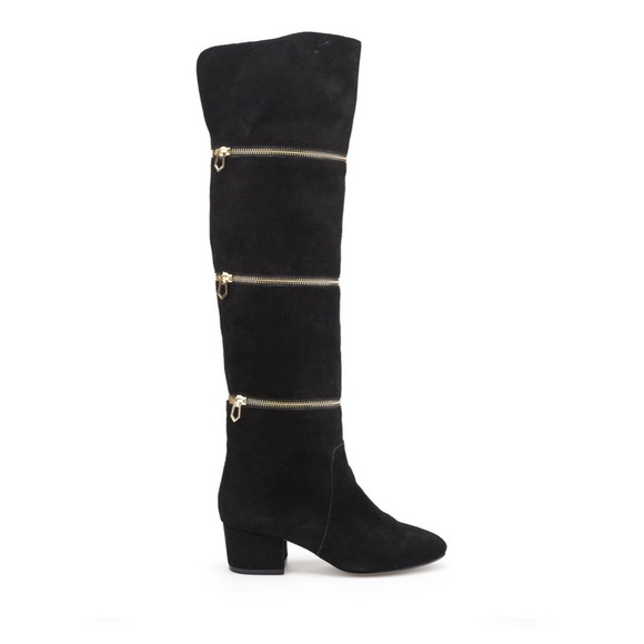 Botkier Shoes - Botkier “Grace” Gold Zippered Surd Boots